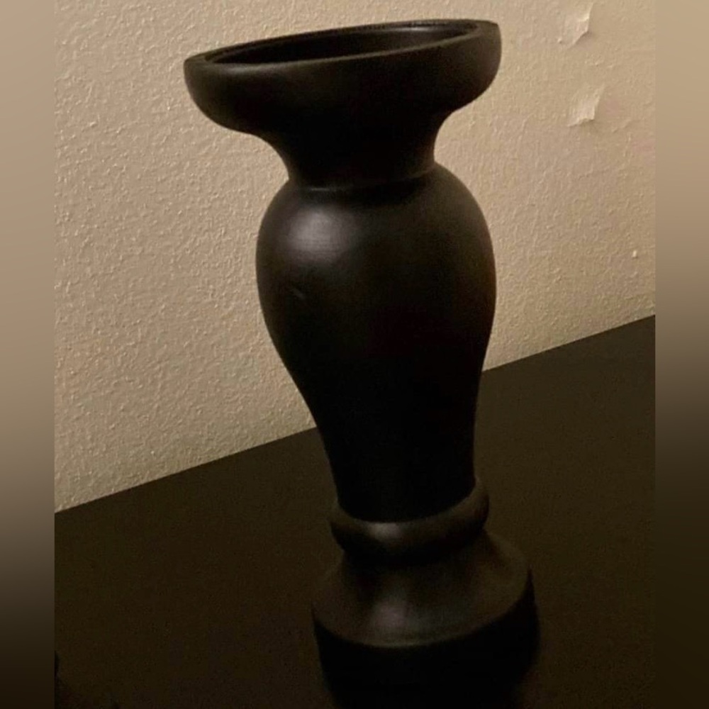 Set of 2 Farmhouse Black Candle Holders - Picture 4 of 4